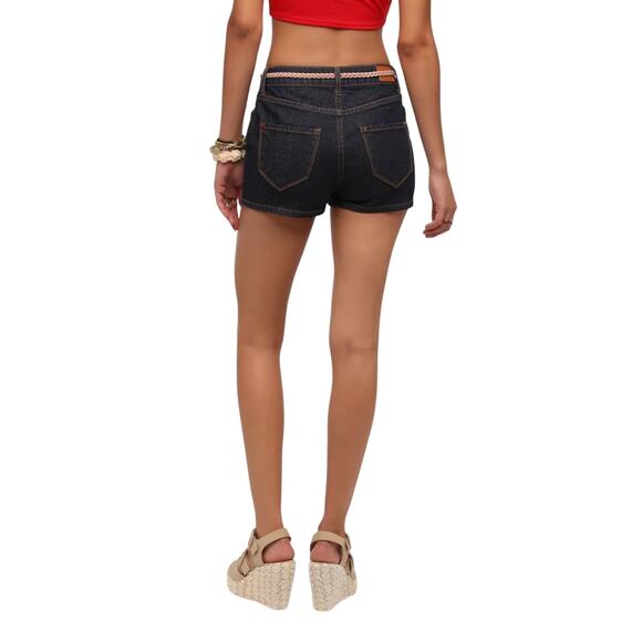 Urban Outfitters BDG High Rise Erin 5 Pocket Shortie Dark Wash Jean Shorts 24" - Picture 5 of 9